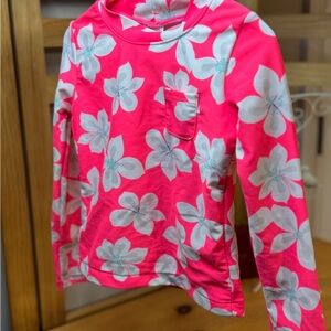 Carter's 4T Pink Floral Kids Swim Rashguard